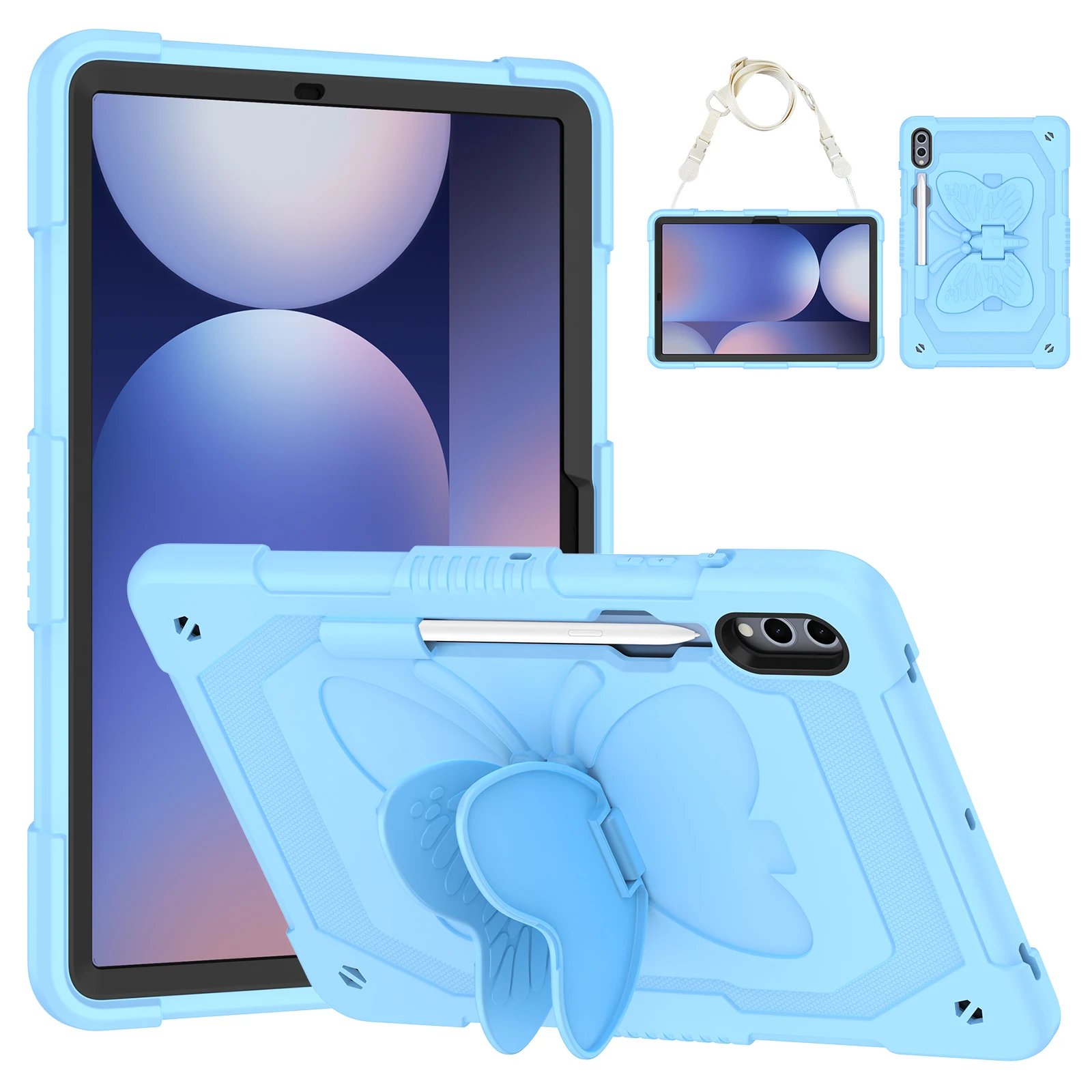 

Tablet Protective Case H2 Model Suitable for Samsung Galaxy Tab 12.4Inch S9 Plus/Tab S9 Fe Plus/Tab S10 Plus with Stand 8 Colors Available