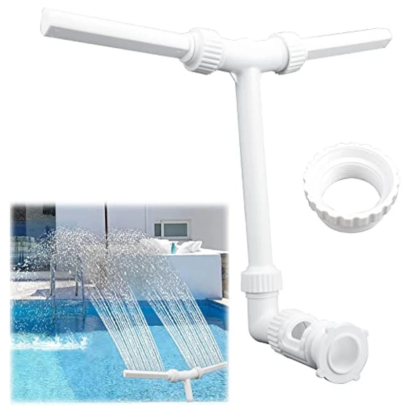 Swimming Pool Cleaning Tool Double Head Fountain Waterfall Fish Pond Water Pool Bracket Fountain