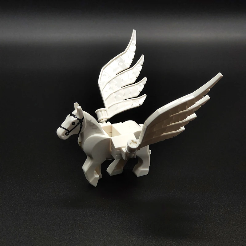 Animal MOC Building Blocks części bydło drób cegły zestawy akcesoriów zabawki latający koń ze skrzydłami Pegasus Wholesale