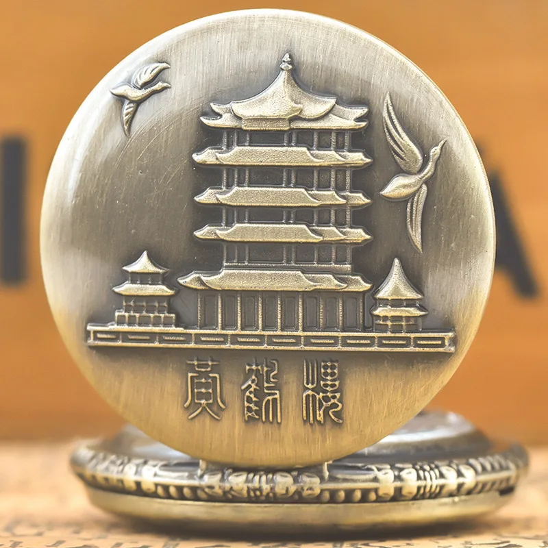 10 قطعة/الوحدة خمر البرونزية Steampunk ميزات الجذب منحوتة ساعة جيب كوارتز قلادة قلادة ساعة سلسلة الرجال سلسلة نسائية