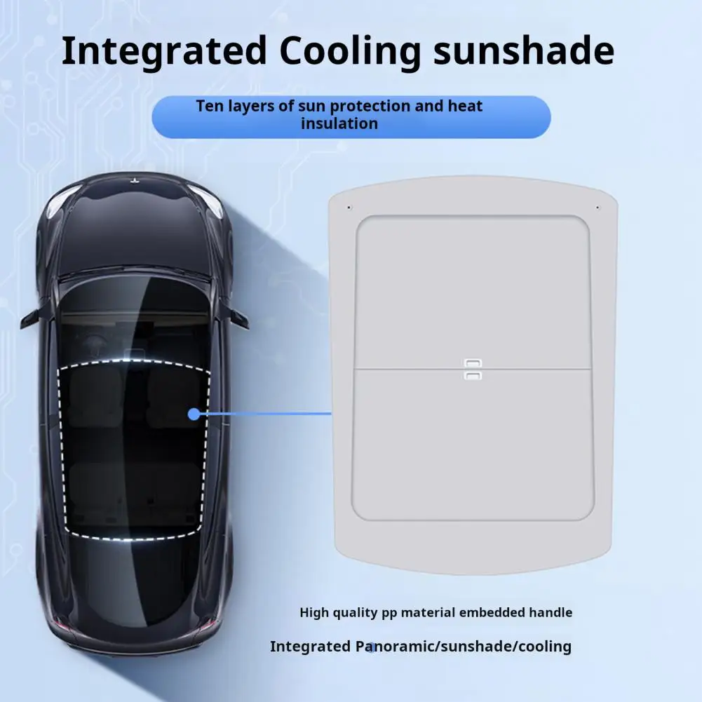 Car Sunshade Roof Visor UV-Proof Sun Protection Custom Fit Easy Installation Heat Insulation Sunshade For Tesla Model Y