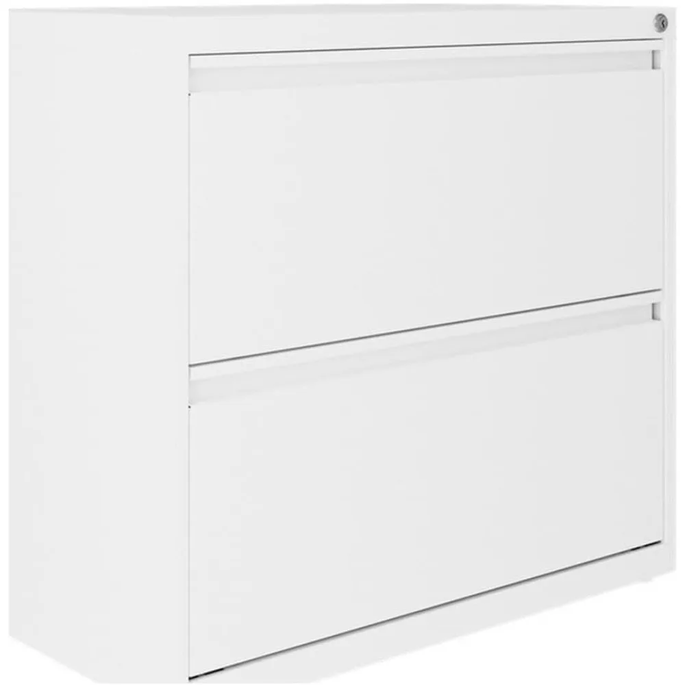 

30 Inch Wide 2-Drawer Metal Lateral File Cabinet in White