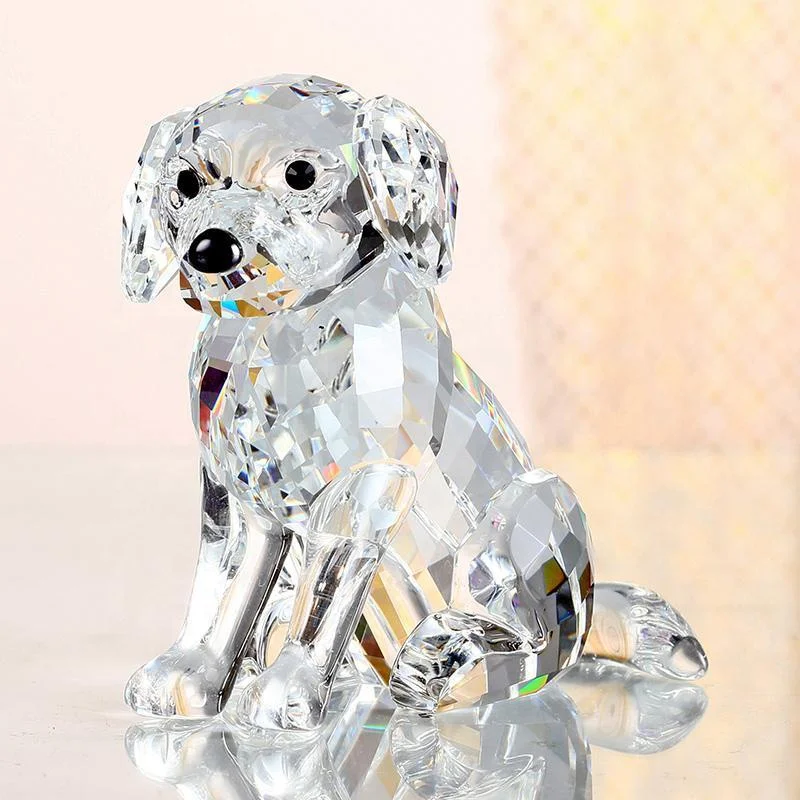 

crystal dog figurine for home decoration custom animal figurine new design for wedding gifts