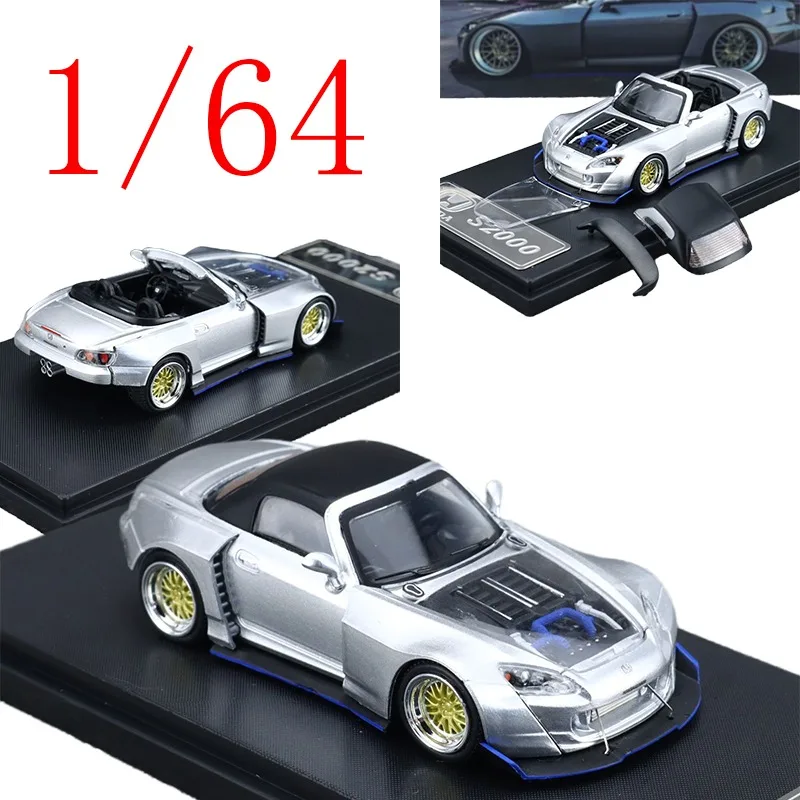 

RM литая под давлением модель автомобиля из сплава в масштабе 1/64 Honda S2000 LBWK Play с подарком, оригинальная коробка игрушечных машин