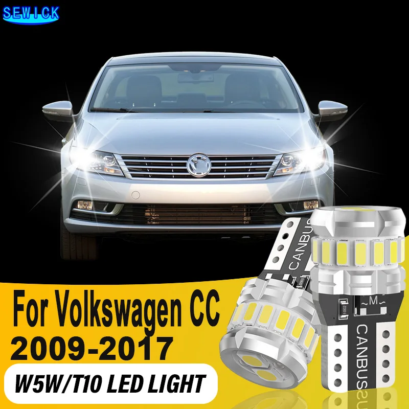 

2x для Volkswagen CC 2009 2010 2011 2012 2013 2014 2016 2017 Φ T10 6000K CANBUS автомобильный Читающий боковой сигнал, номерной знак