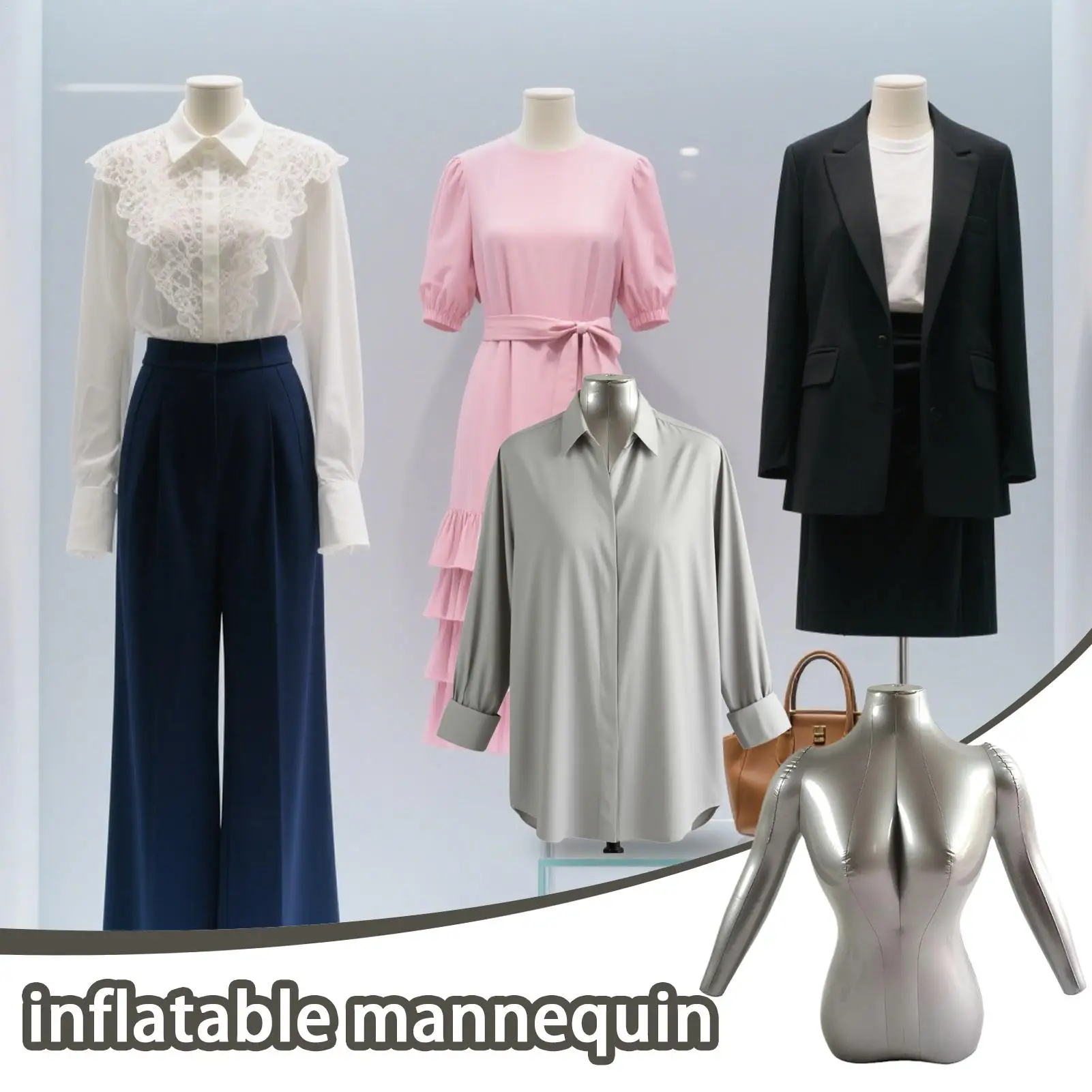 Inflatable Female Mannequin Life Size Mannequin For Cosplay Clothes Reusable Dress Display Model For Jacket Clothing Store