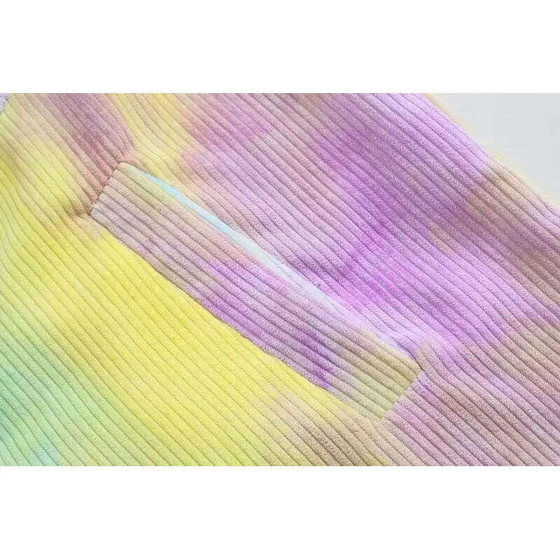 Faionable عارضة التعادل صبغ المرأة irt Jaet الخريف وصول جديد تنوعا البوليستر طويل Sve مخطط طوق ex