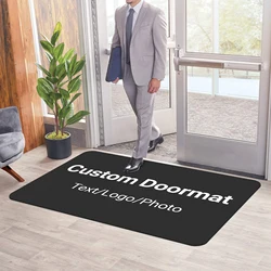 Personalized Doormat Non-slip Welcome Mat Custom Office Floor Mats Customization Carpet Logo/Photo Quick-Dry Absorbent Bath Mats