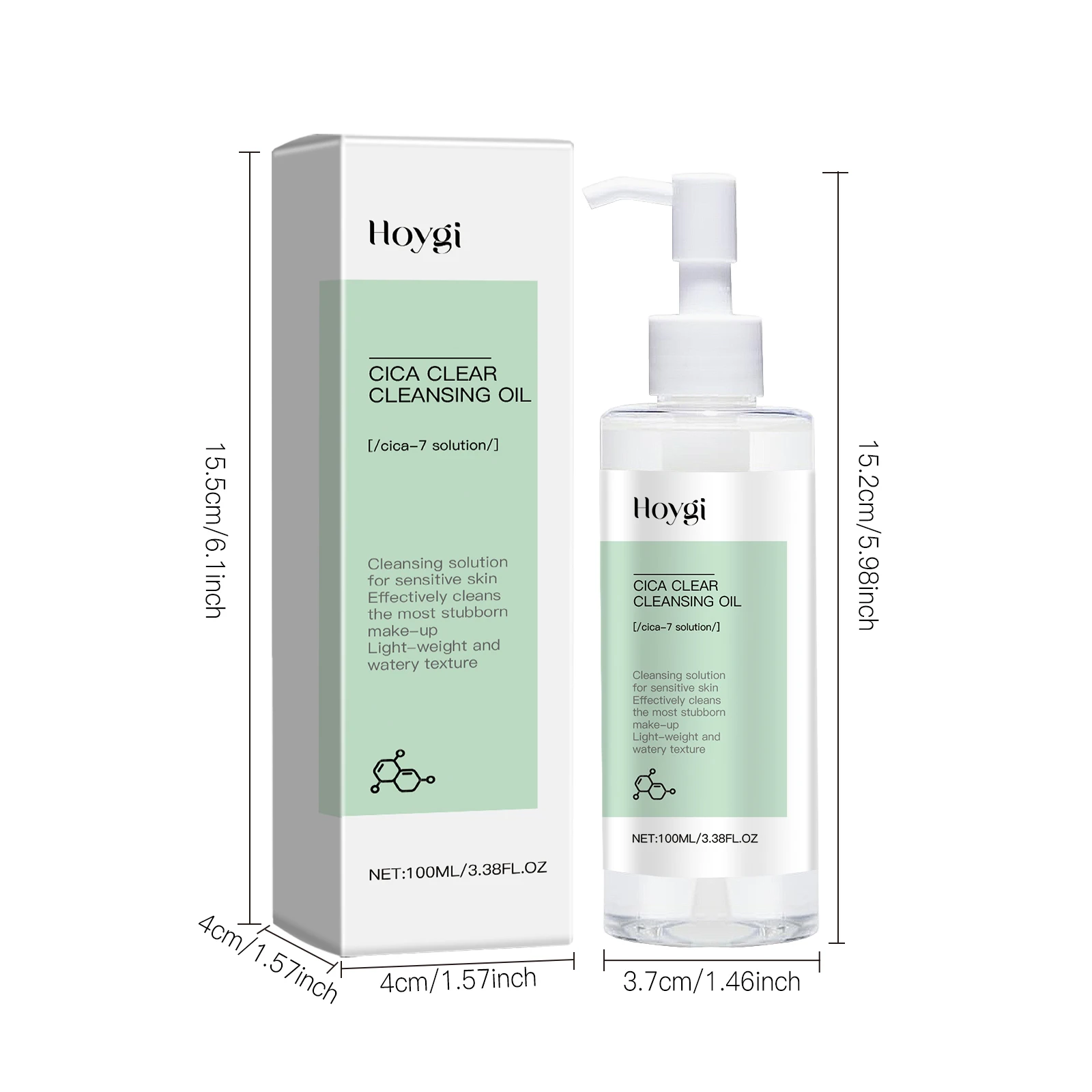 Cica Clear Cleansing Makeup Removal Oil Facial Makeup Remover Clean Pores Moisturizing Refreshing Non-Tight Cleansing Oil
