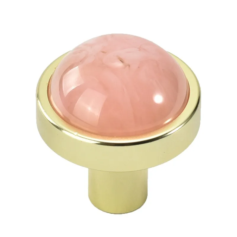 Simple and Luxurious Circular Imitation Jade Cabinet Door Handle, Flowing Cloud Amber Clothing Cabinet Drawer Small Handle 5