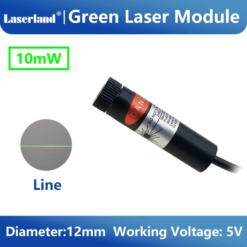 Green Laser Diode Module 10mW Dot Line Cross Projector for Alignment of Cloth Cutting Location