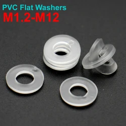 M1.2 M1.4 M1.7 M1.8  M2 M2.5 M3 M4 M5 M6~ M12 Soft/ Hard Plastic PVC Flat Washer Transparent Insulating Plain Gasket Ring Spacer