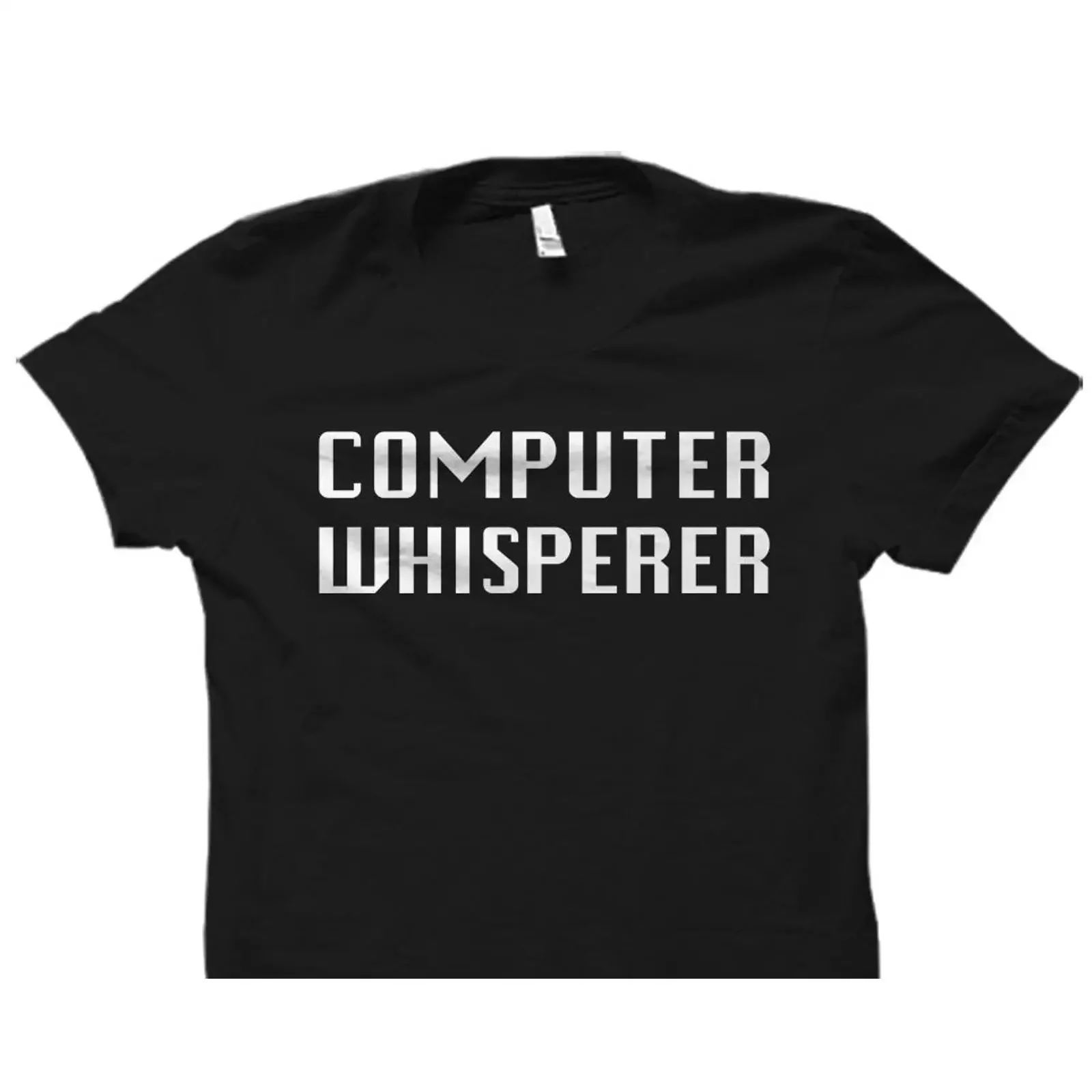 Computer Whisperer Funny IT Tech Geek Nerd Repair Casual T shirt vintage Washed Unisex Soft homme Breathable Comfortable