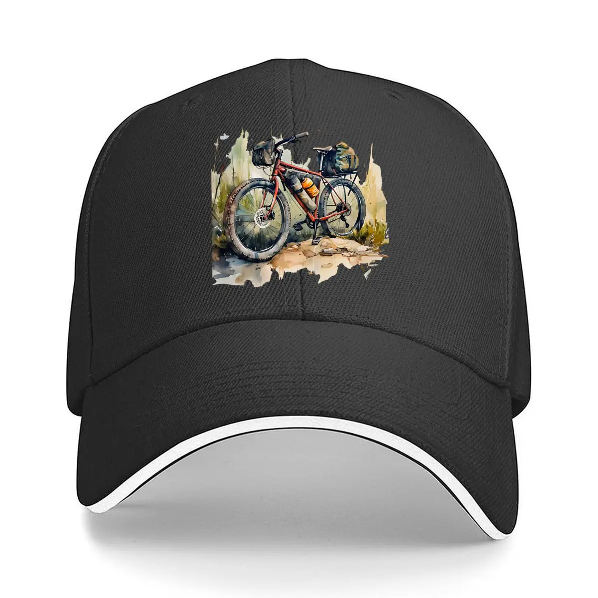

Bike - Outdoor, Adventure - Themed Design Sandwich Baseball Cap