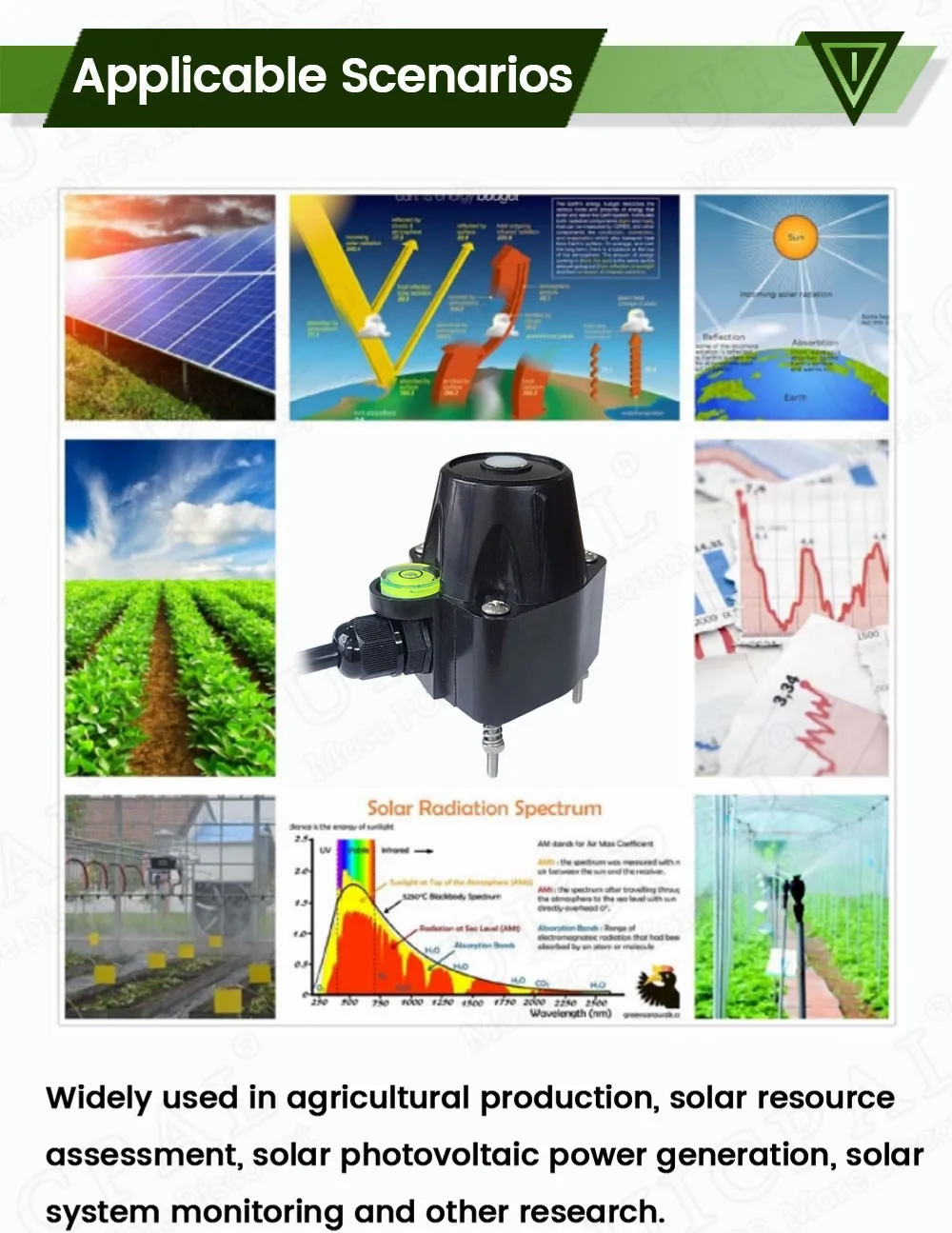 Umgebungslicht-Beleuchtungsstärkesensormodul 400–1100 NM, Sonnenlichtintensitätssender, Messung 0– 200000 LUX 4-20mA RS485 Modbus – Detail 8