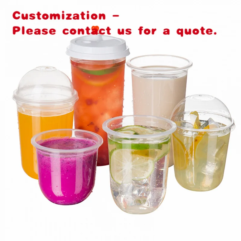 

Custom.LOKYO Take Away Холодный напиток 500 мл Чашки для напитков для домашних животных Пузырьковый чай U Многоразовая пластиковая чашка