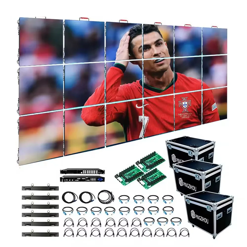 P3.91 Outdoor IP65 500*500mm Full Color LED Rental Display-Cabinet LED Video Wall