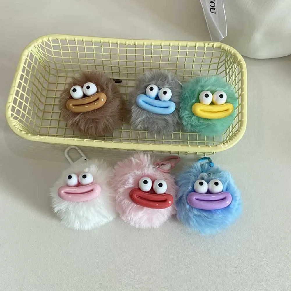Worstmond pluche grappige clown sleutelhanger lelijke schattige pluche pop worstmond sleutelhanger charmes sleutelhanger grote mond pluche hanger