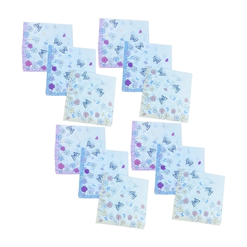 Floral Pattern Sweat Absorbent Pocket Handkerchief for Sports and Outdoor Activity Soft and Absorbent Pocket Towel