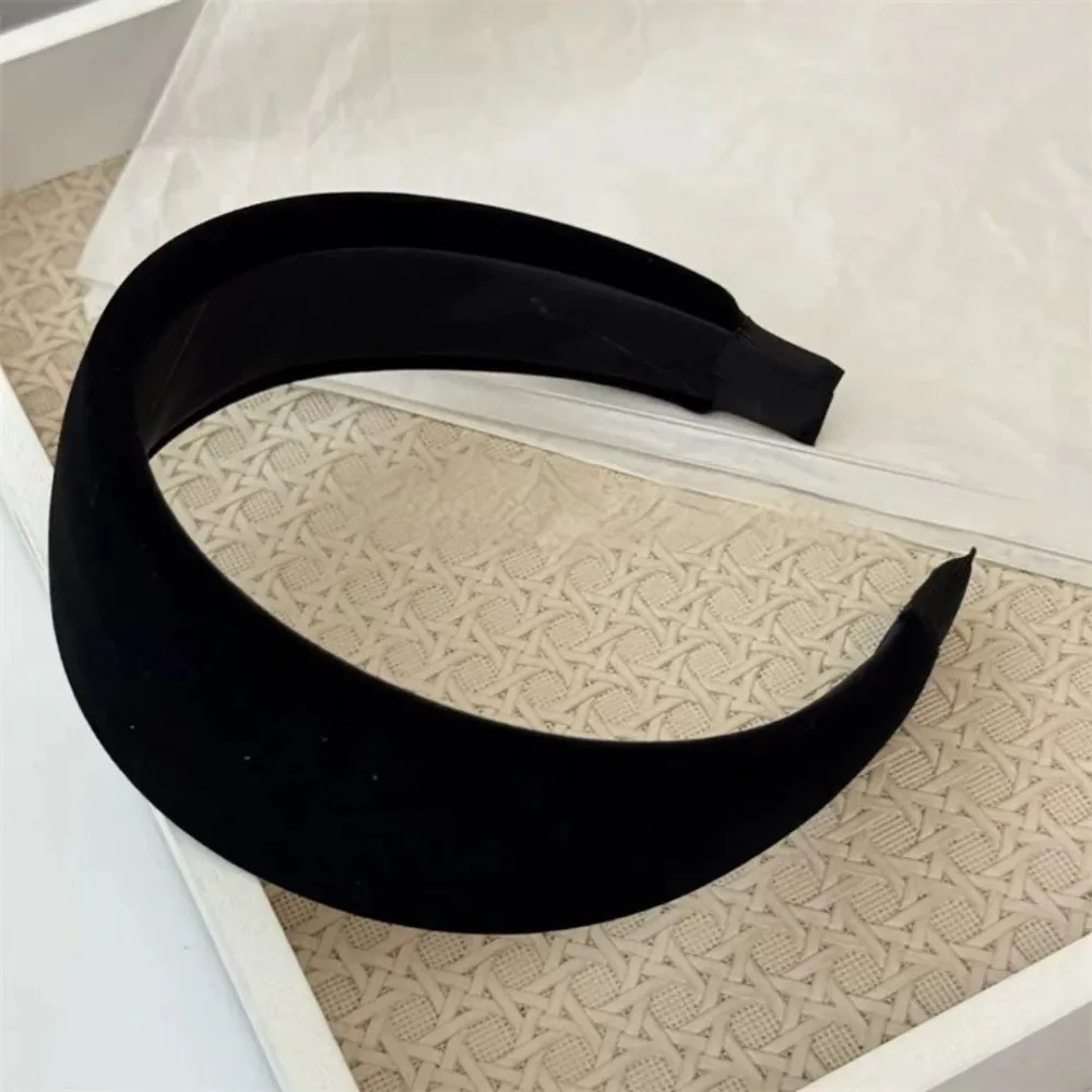 

Elegant Velvet Wide Hairband Sponge Hair Band Hair Hoop Hair Accessories Solid Color Sweet Hair Ornament