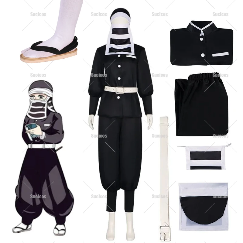 

Аниме Goto Season 3, костюм для косплея, черная униформа для членов команды, маска, шляпа для взрослых, мужчин и женщин, Хэллоуин, карнавал, обувь для ролевых игр, реквизит