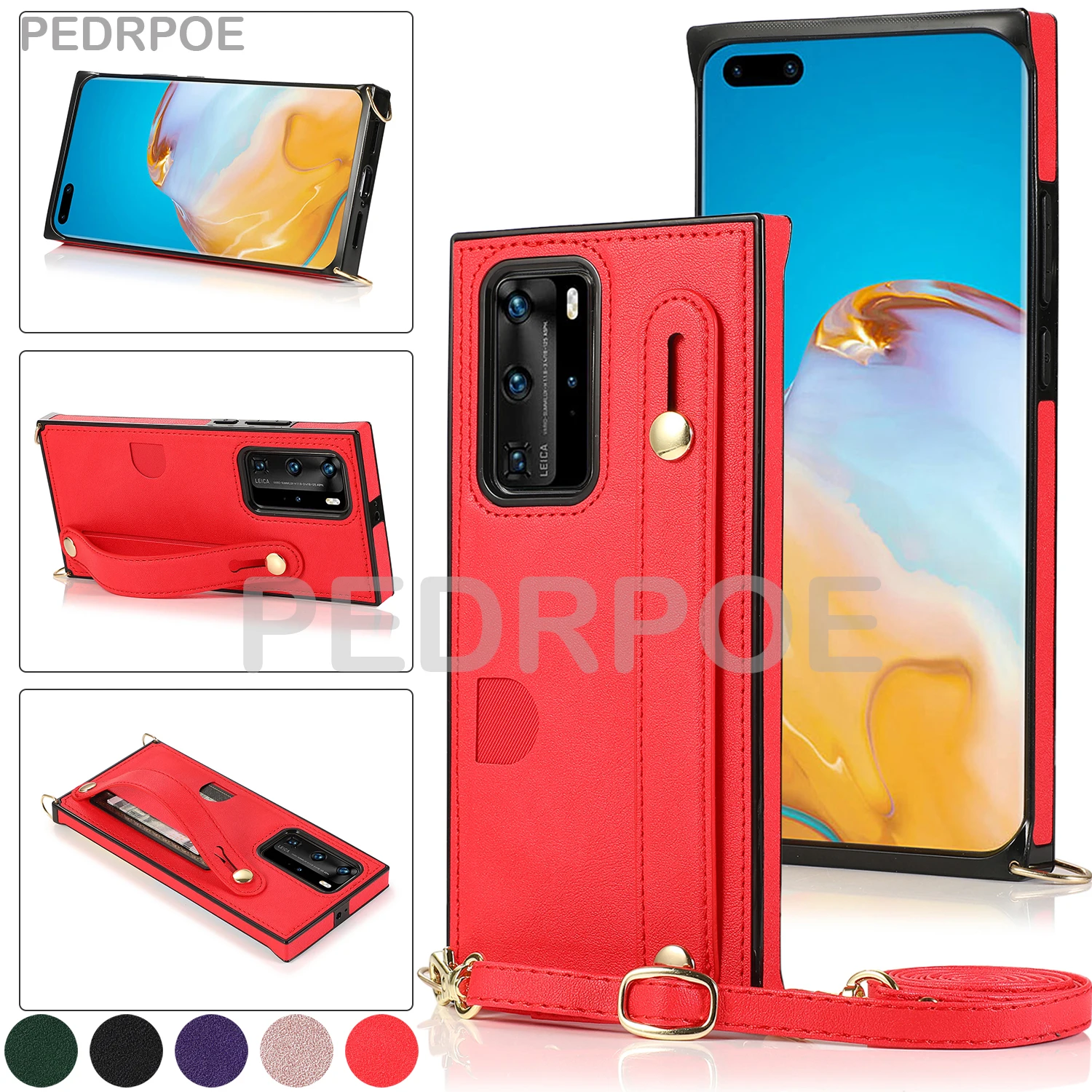 Capa de telefone de couro para huawei mate 40 pro mate30pro mate20 lite p40 pro plus p30 lite mochila tipo carteira pacote de cartão capa