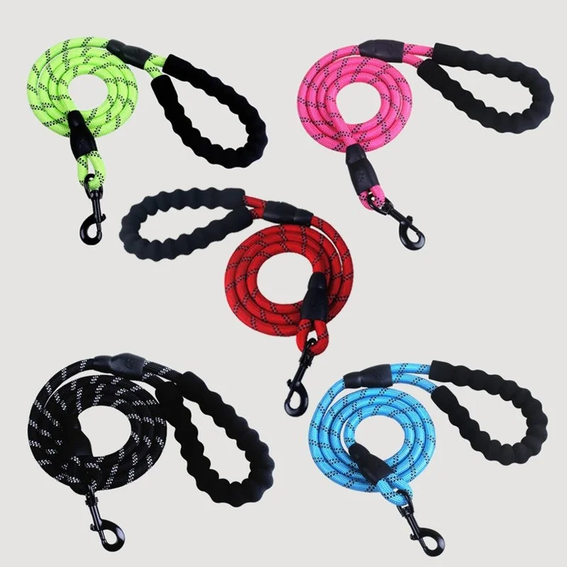 150cm Strong Dog Leash Pet Leashes Reflective Leash for Big Small Medium Large Dog Leash Drag Pull Tow Golden Retriever