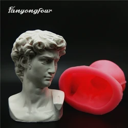 Silicone rubber mold David transforms gypsum resin candle concrete crystal drip glue DIY handmade crafts display