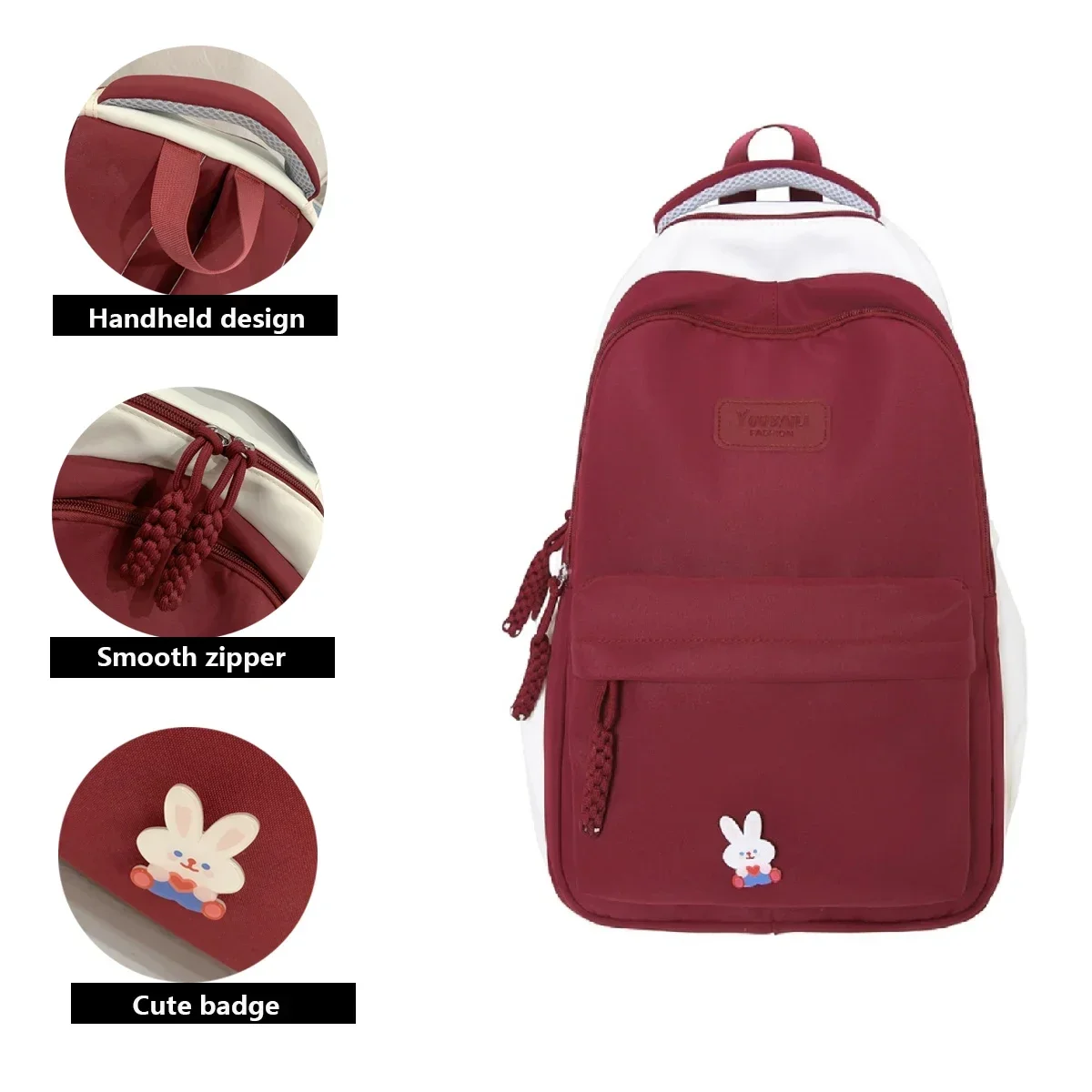 Mochila Campus de grande capacidade para estudantes do ensino médio e estudantes universitários, bolsa de viagem ao ar livre, 18,5"