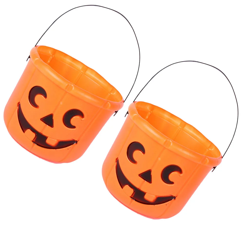 Lanterne Citrouille d'Halloween, Décorations, Décorations, Lumière LED, Sacs à Bonbons, Orange, Enfant, E27, 2 Pcs