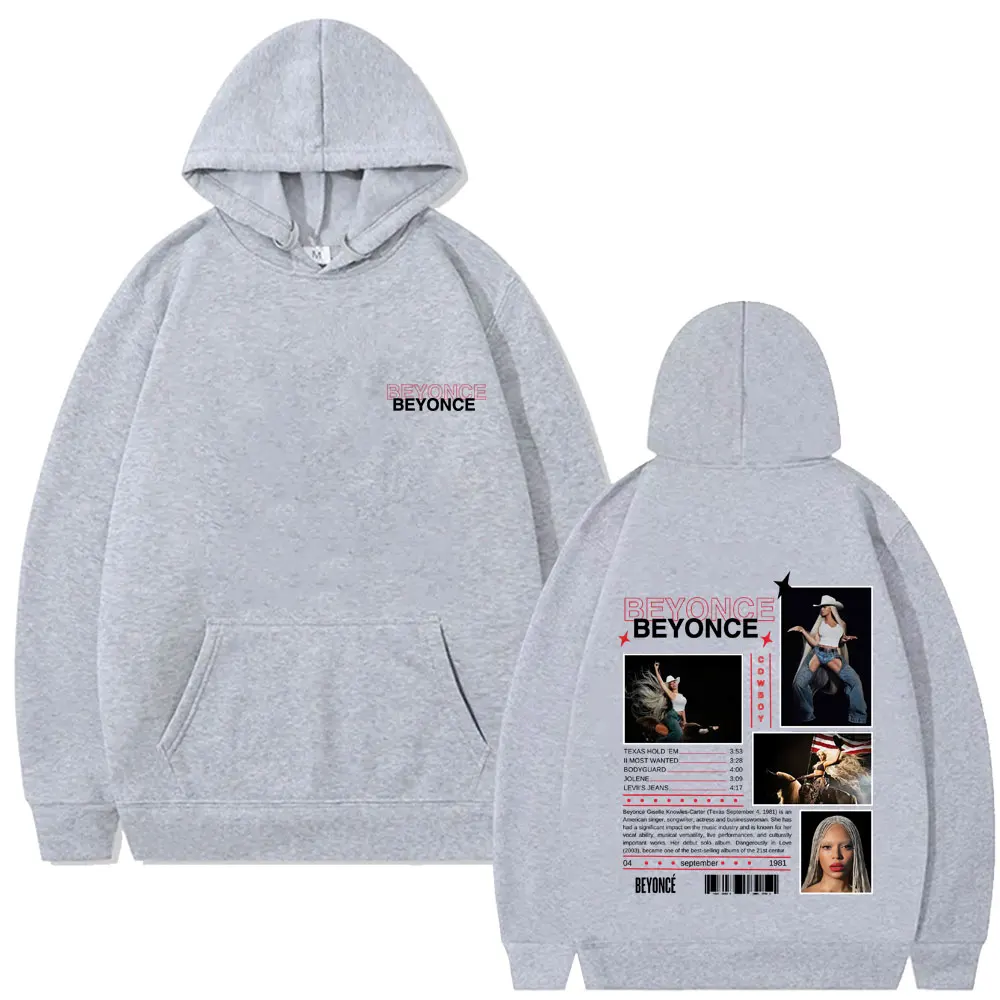 เสื้อฮู้ดลายกราฟิก Beyonce Cowboy Carter 2025 สำหรับผู้ชายและผู้หญิง สไตล์ลำลอง วินเทจ เสื้อฮู้ดแบบสวมหัว แฟชั่นยูนิเซ็กส์ ทรงโอเวอร์ไซส์
