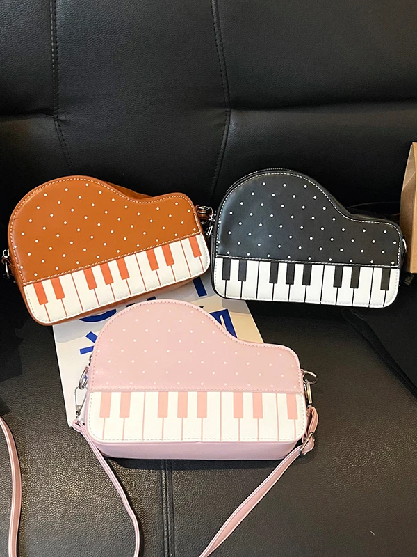

Faionable Piano ape Crossbody Bag Women's oulder Bag Casual mat Sle Single Strap Leather Handbag for Girls