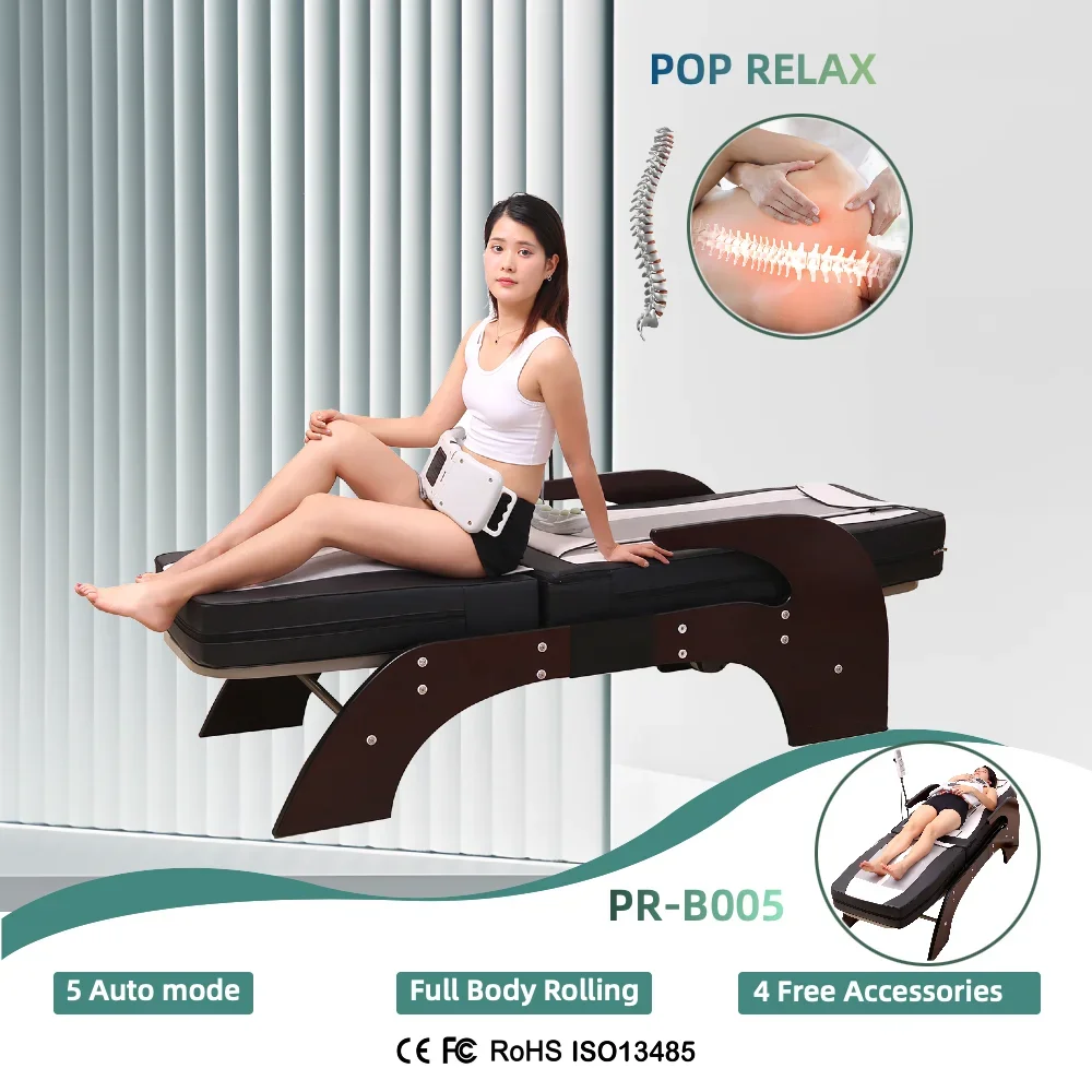 health care pop relax thermal therapy spine traction infrared heating hot stone lumbar master jade massage bed