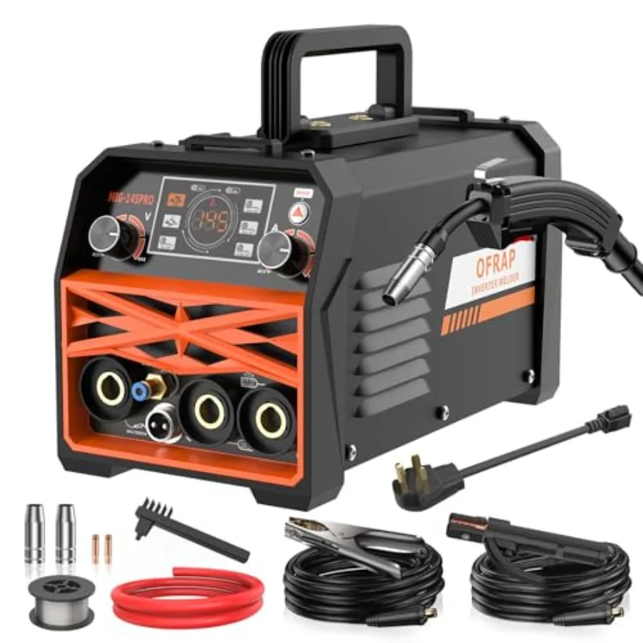 

Сварочный аппарат MIG 145A 110/220В, 4-в-1 (MIG/FLUX Core MIG/дуговая сварка/сварка Lift TIG) с инвертором Synergy IGBT, портативный