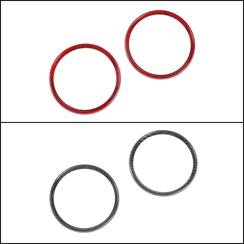 For Alfa Romeo 159 Brera Spider 2004-2011 2Pcs Real Carbon Fiber Dashboard Instrument Cluster Ring Trim Cover Overlay