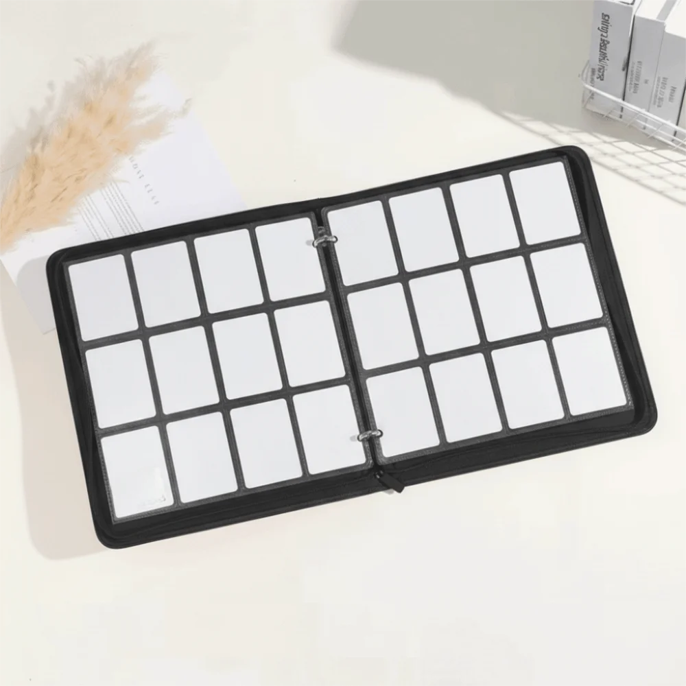 Durable 9/12 Grids Collectible Card Album PU Leather Large-capacity Card Album Card Binder Home Storage