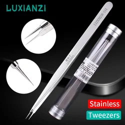 LUXIANZI Stainless Multifuctional Tweezer Repair Tool ESD Straight Tip Precision Flying lead Forceps Phone Repair Hand Tool