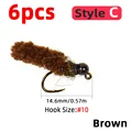 6pcs Brown Style C