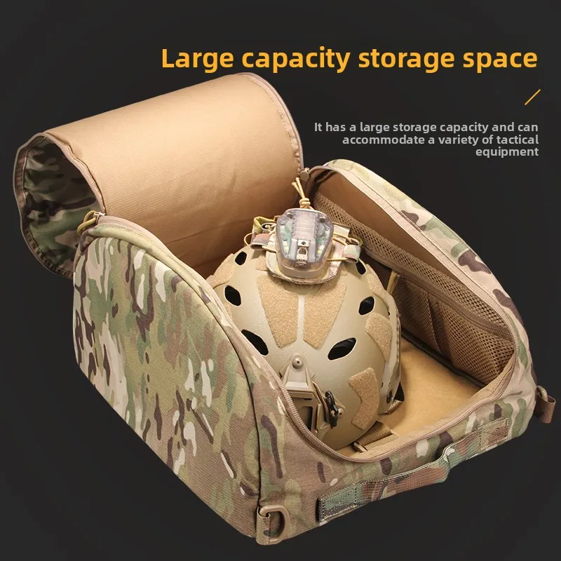 Large Capacity Helmet Carry Bag, Multi‑Functional Storage Handbag With Sponge Buffer Protection for Tactical Gear Equipment