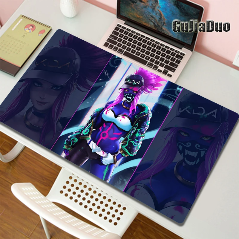 League of Legends Akali Gamer Mange Mouse Pad Computer Keyboard Table Desk Mat XXL Pc Cushion Anime Stuff Accessories Carpet