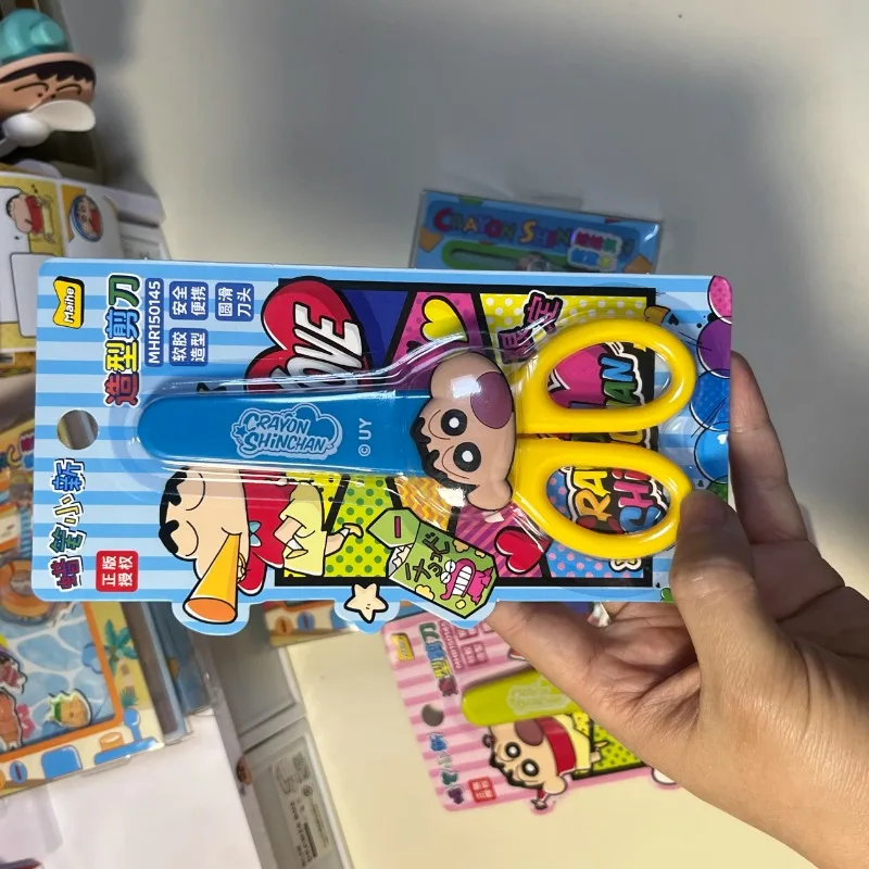 الكرتون أنيمي تلوين شين تشان السلامة القرطاسية مقص الطالب دليل مقص طالب لوازم الفتيات هدية عيد ميلاد اللعب