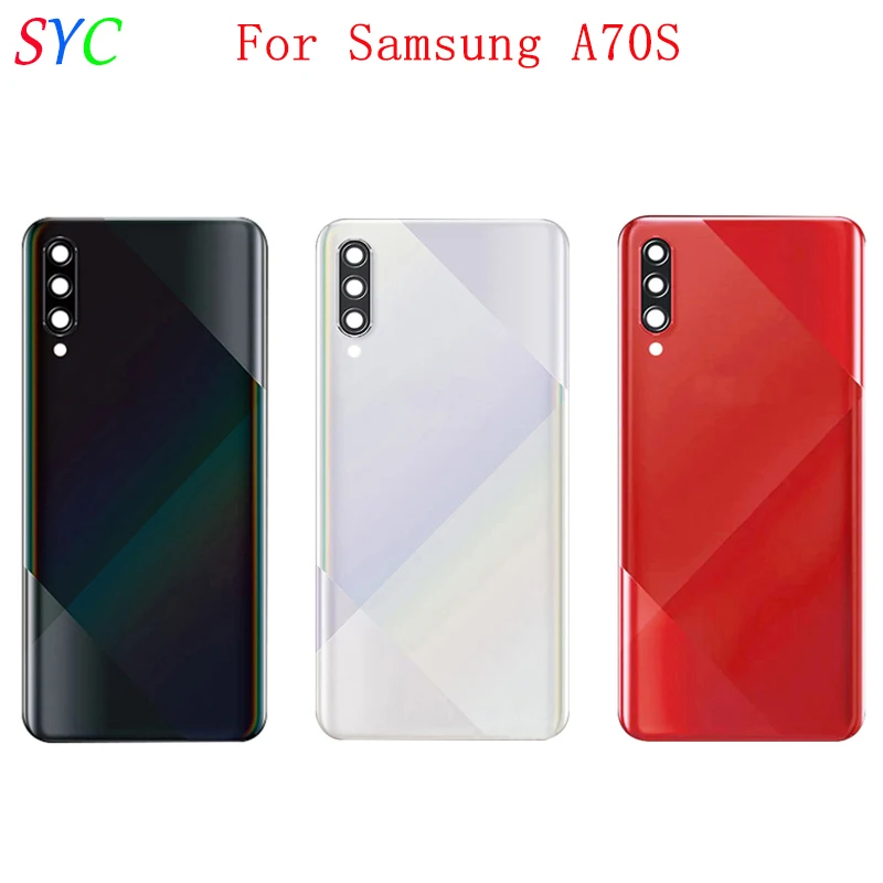 

Rear Door Battery Cover Housing Case For Samsung A70S A707F Back Cover with Camera Lens Logo Repair Parts