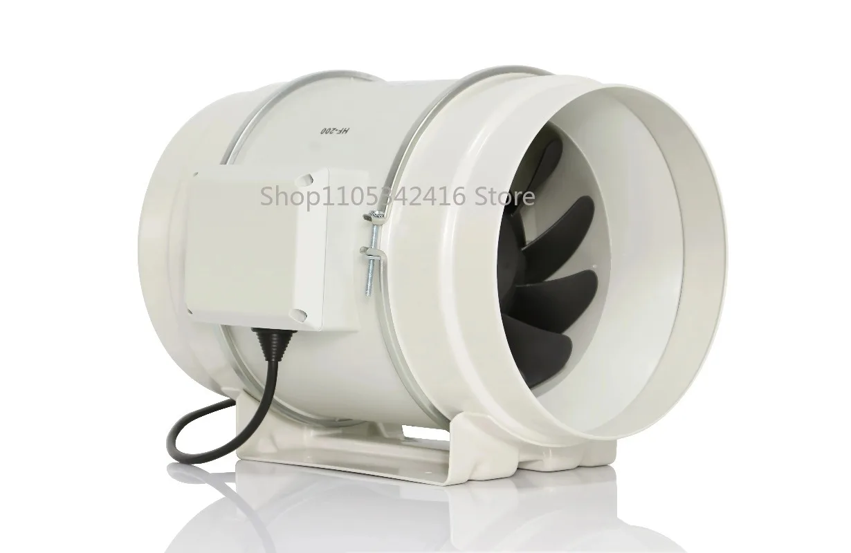 8 Inch Mixed Flow Inline Duct Fan，100~240V Eco-Watt Stable Long Lasting Ventilation Device For Duct Use
