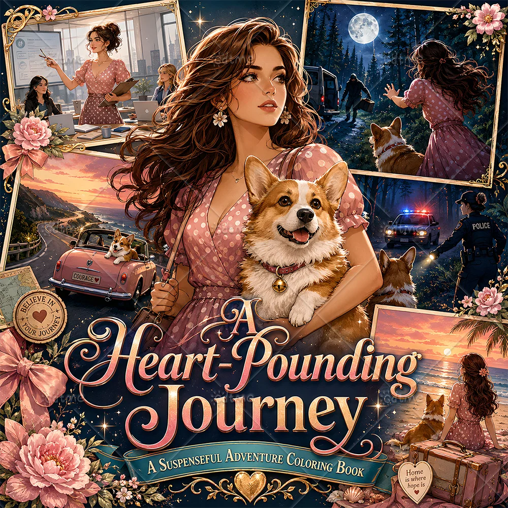 Heart Pounding Journey Coloring Book for Adults A Heart-Pounding Journey Stress Relief Relaxation Gift for Women