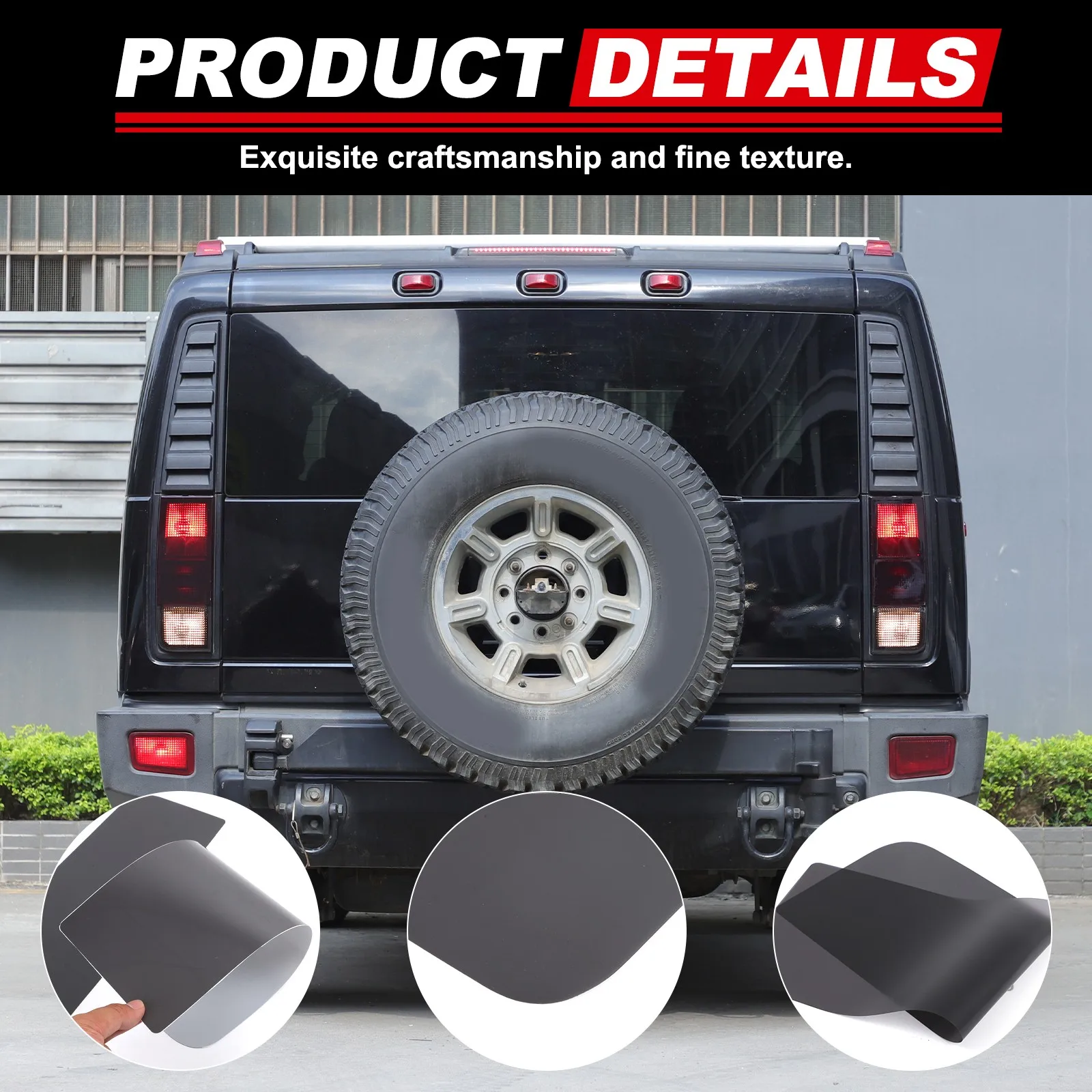 

PVC Smoked Black Car Taillight Film Tint Headlight Vinyl For Hummer H2 SUV 2003-2009 Precut Black Rear Lamp Sticker