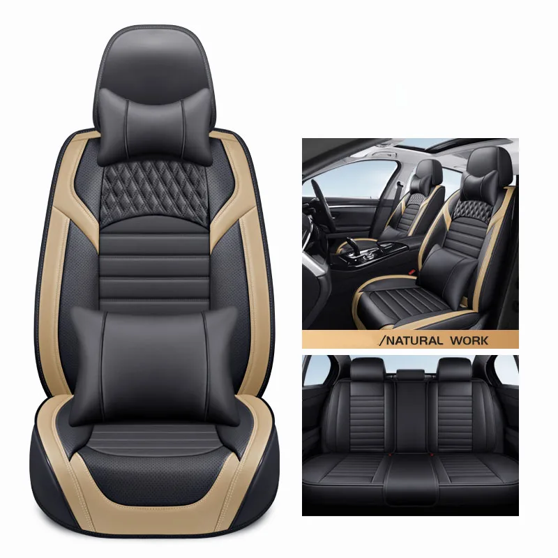 Universal Full Set Car Seat Covers For Mazda CX5 CX30 6 GG Jeep Grand Cherokee WK2 WJ Haval Jolion H6 Leather Auto Assecories