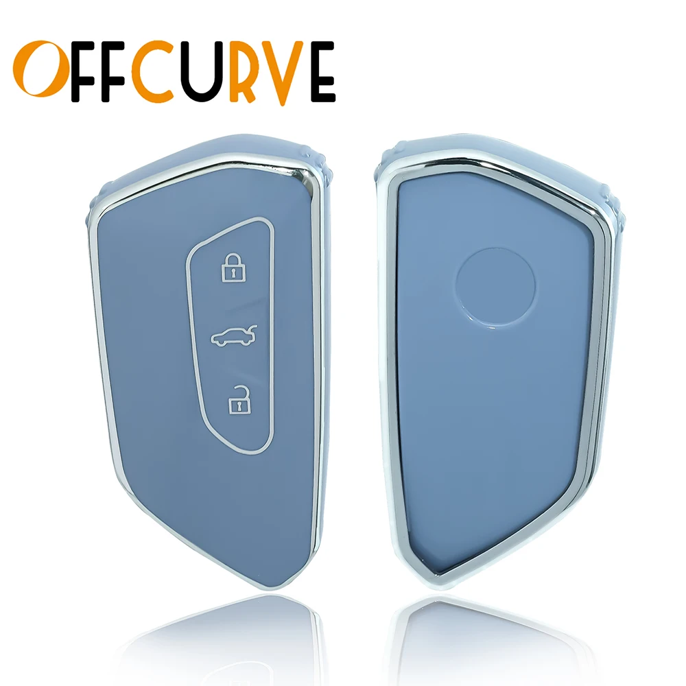 

3 Buttons Car Key Case Fob Cover For VW Volkswagen Golf 8 Mk8 MK4 2020 2021 GTI GTD R ID3 ID4 MK4 Skoda Cupra Formentor Tarraco