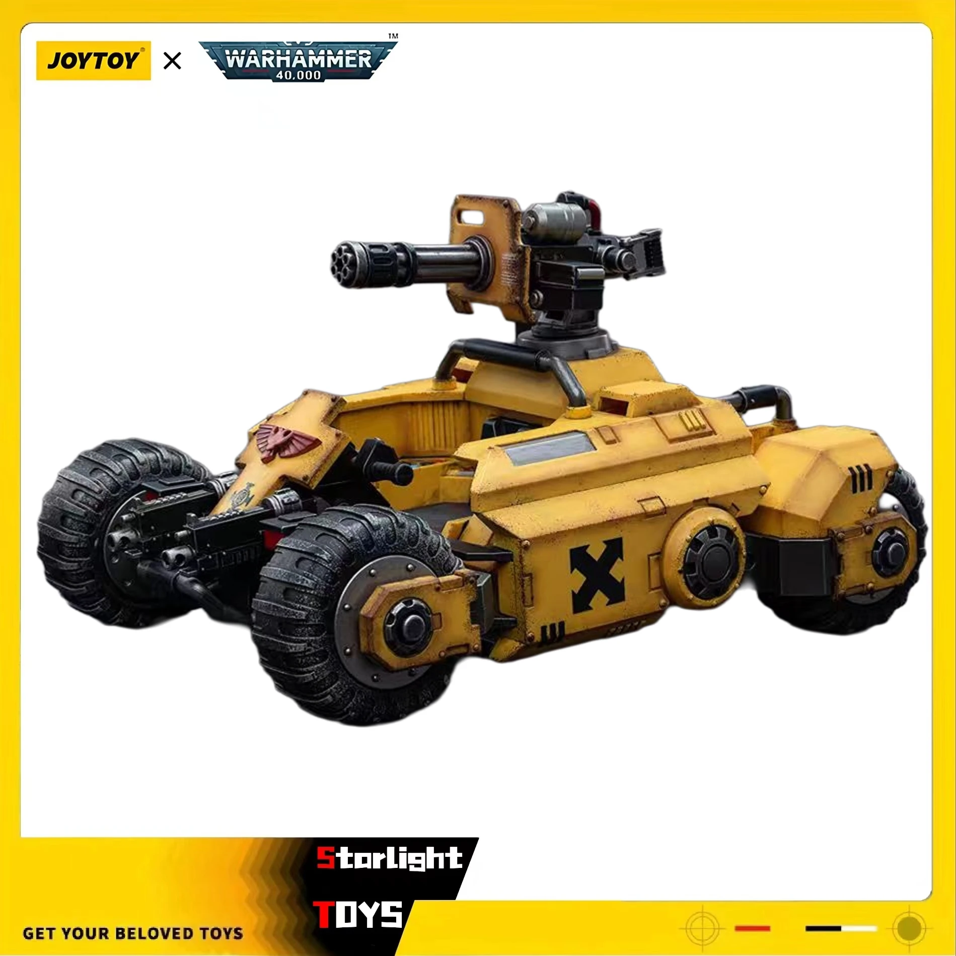 

JOYTOY 1/18 Action Figure Warhammer 40K Imperial FistsPrimaris Invader ATV Model Toy Gift