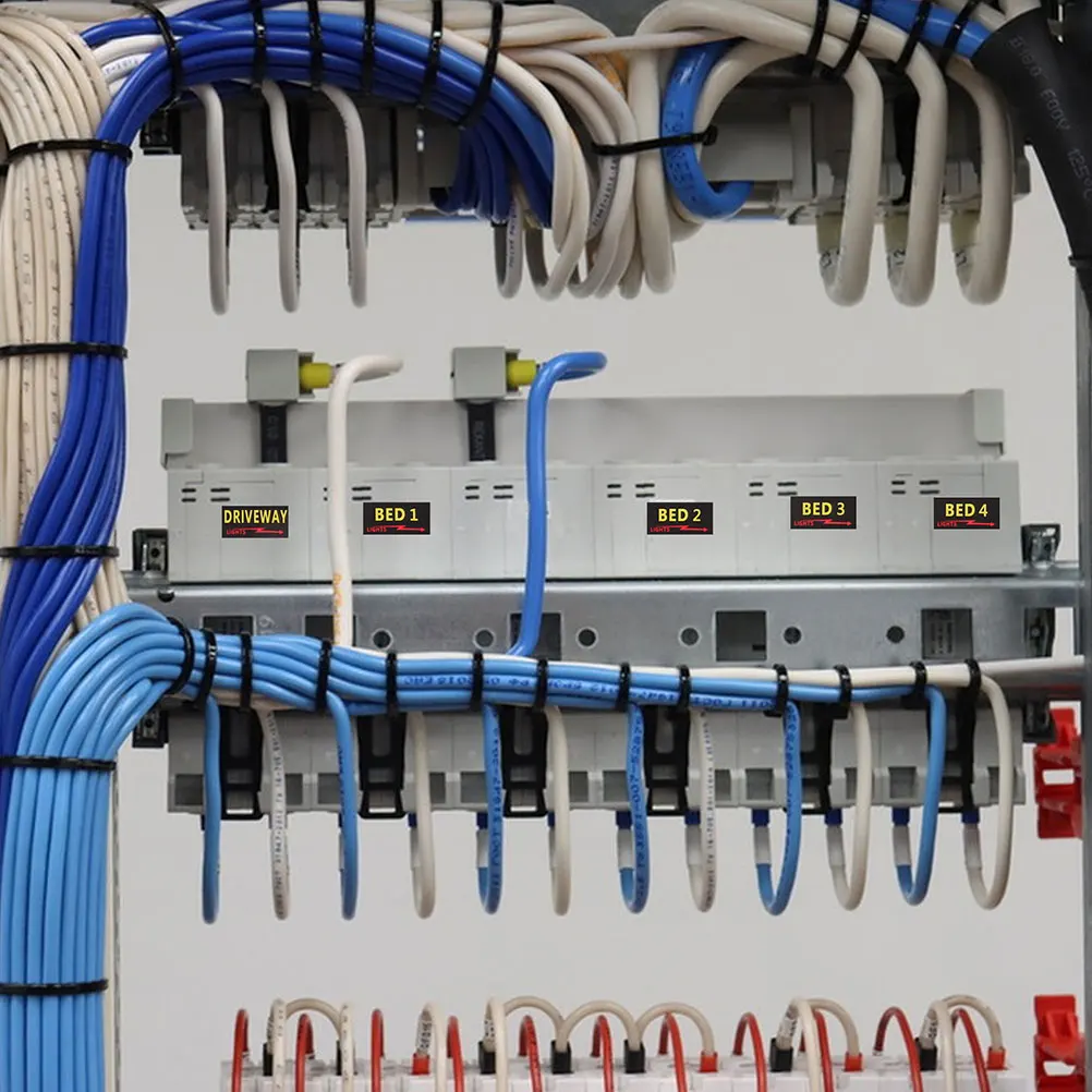 10 Sheets Self-Adhesive Breaker Panel Labels For Fuse Box Identification Electric Circuit Safety Stickers Replacement Box