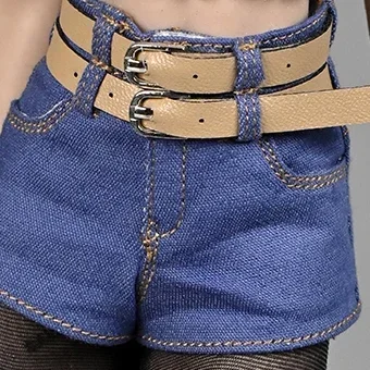 Tersedia Pakaian Tentara Celana Pendek Pinggang Tinggi Berlapis Ganda Wanita Skala 1/6 untuk Aksesori Model Tubuh Figur Aksi 12 Inci